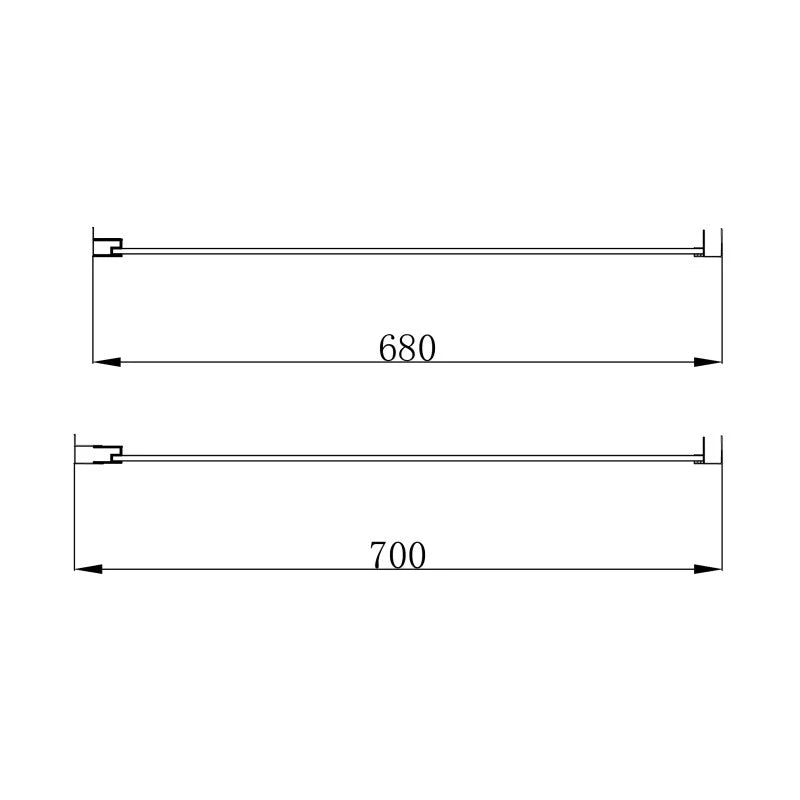 Lato Fisso 68-70x190h 6mm Cromato - Imperia