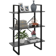 Libreria Grigia 80x30x105 cm in Legno Multistrato 806529