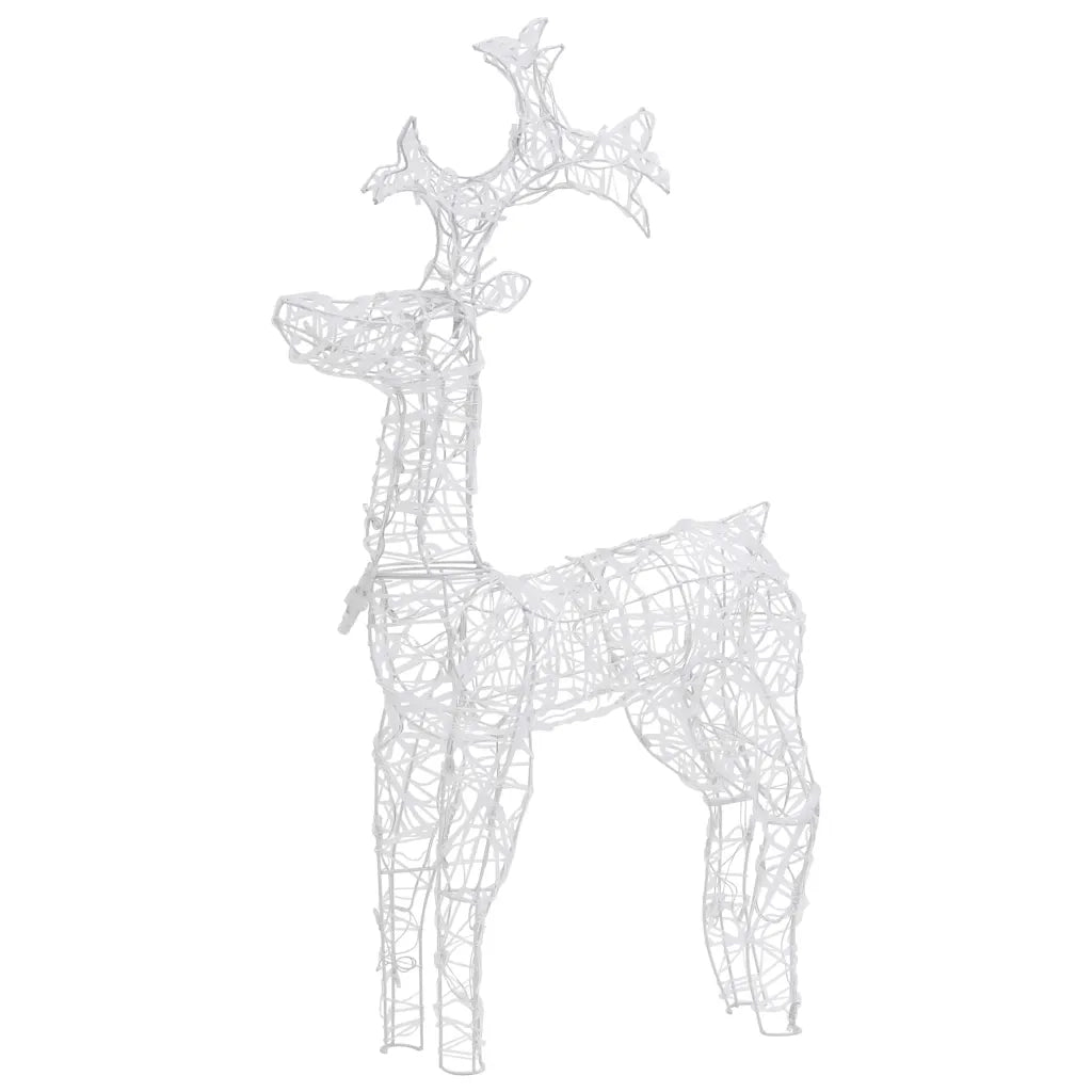 Renne e Slitta Decorazione Natale 90 LED 60x16x100 cm Acrilico 329779