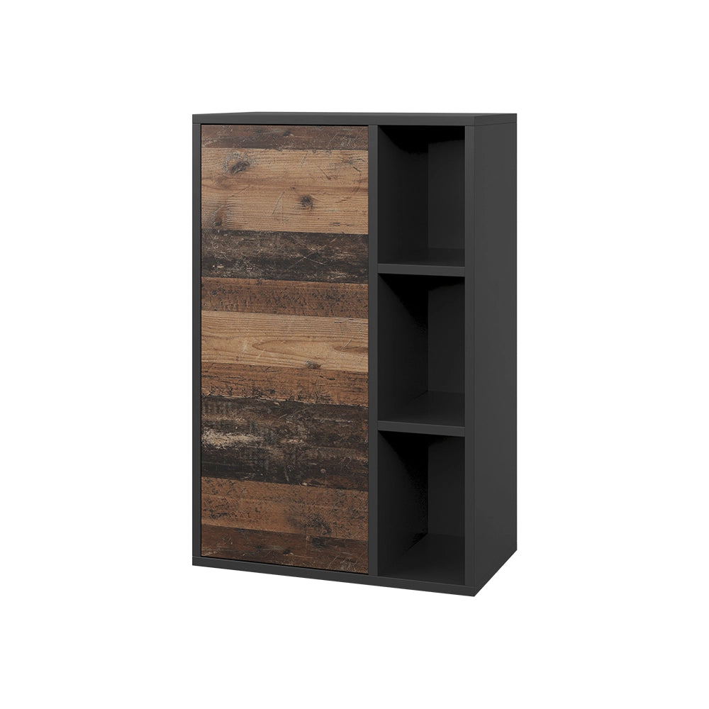 Vicco Libreria da parete Nero/antico 50.1 x 78.4 cm con 3 scomparti aperti