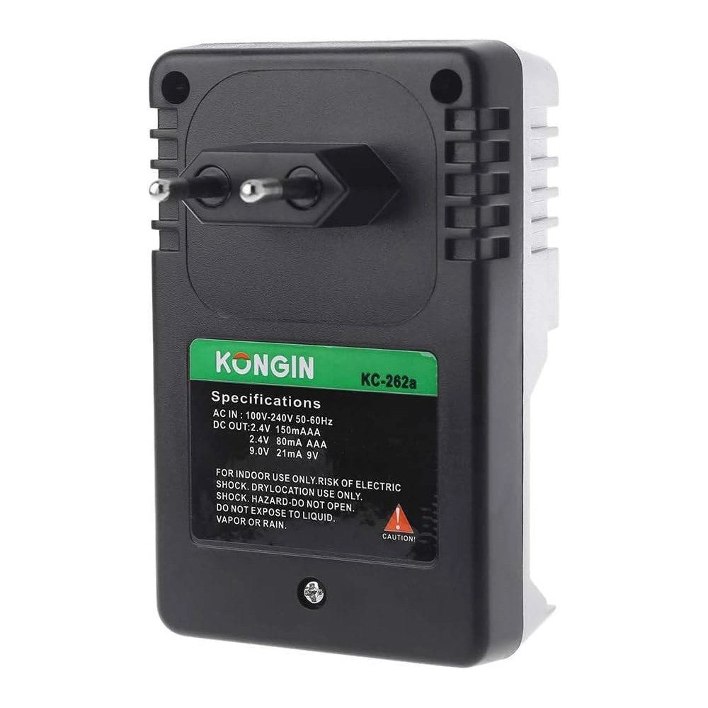 Trade Shop - Caricabatterie Per Batterie Pile Ricaricabili Carica Batteria Aa Aaa 9v Ni-mh Cd -