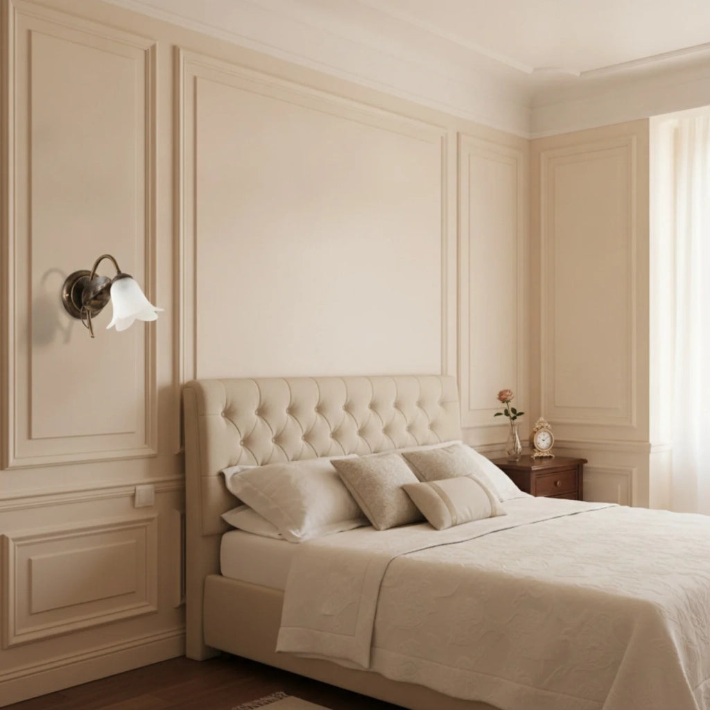Applique Arte Povera Limone 1 Luce Marrone e Bianco LuceArt Classic