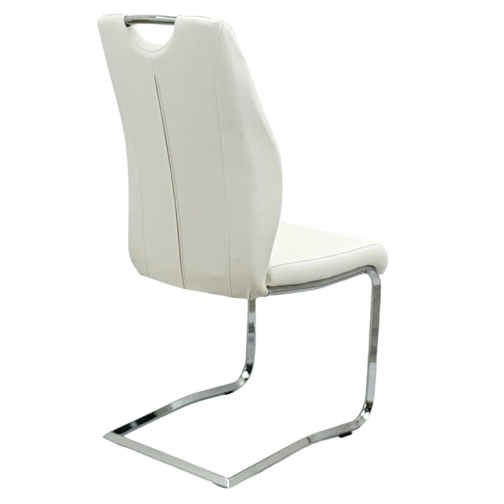 Marvin Sedia Edda con Struttura in Metallo e Seduta Imbottita di Design Moderno per Casa Ufficio Sal 1 SEDIA EDDA BIANCO