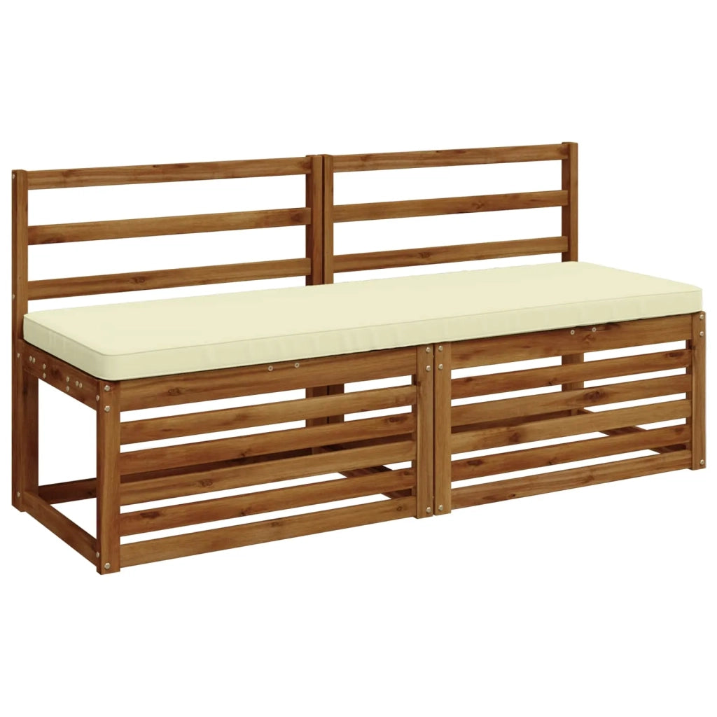 Cuscini per Panchina a 2 Pezzi VUGHT 2 pz 100% Poliestere Crema 952015