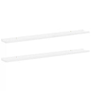 2 pz Mensole da Parete | Scaffali a Parete | Ripiano a parete Bianco Lucido 100x9x3 cm