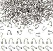 Draadbeschermer U-vorm 200 Stuks in Rostofstabile Stoffa - 0,7 mm Apertura - 4,5 mm Spessore - Ideale per la Creazione di Gioielli
