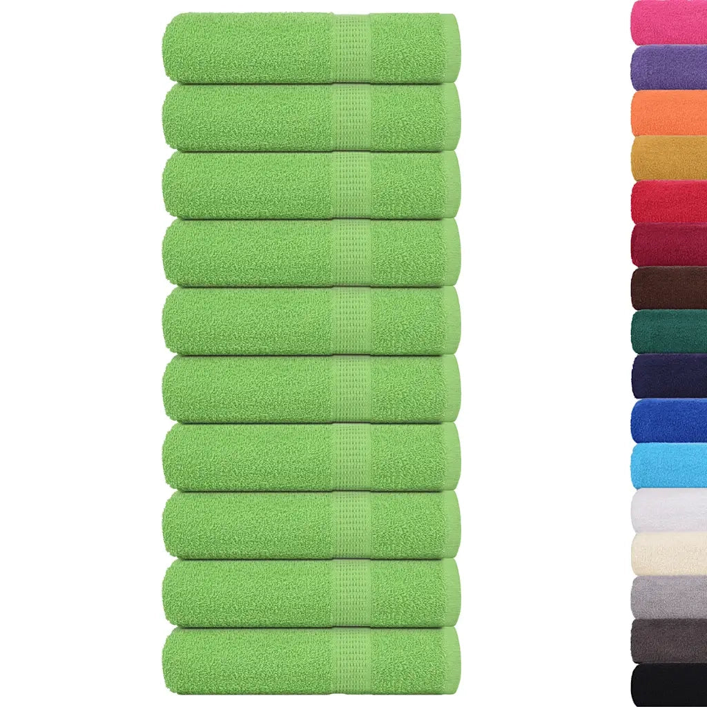 Asciugamani da doccia FROGN 10 pz Verde mela 70x140 cm 360 g/m² 137027