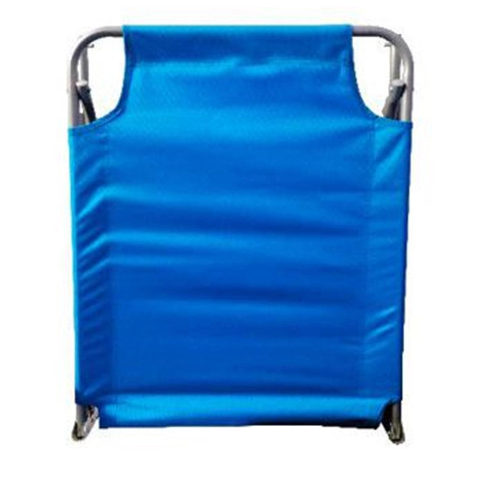 Trade Shop - Lettino Prendisole Pieghevole Senza Parasole Con Schienale Regolabile Brandina Blu 281022 -