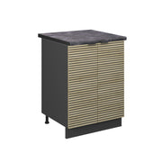 Mobiletto base cucina Fame-Line Pannello in quercia/Antracite 60 cm, PL Antracite Vicco