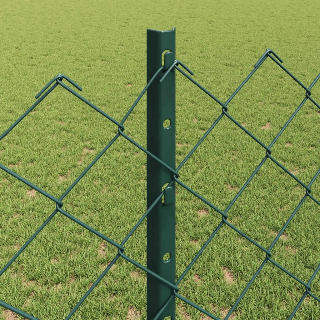 Recinzione a maglie con palo 10 x 1,2 m Verde Rete 3336241