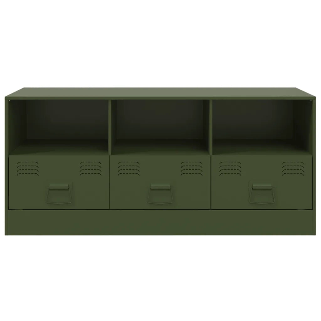 Mobile TV | Armadietto TV | Mobile Porta TV Verde Oliva 99x39x44 cm in Acciaio