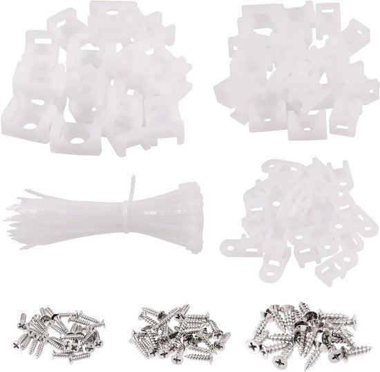 360 pezzi di cavi tie base e cavi zip banden con viti di montaggio set - tipo zoccolo di montaggio di cavi - cavi binder self-closing con viti a testa a cappuccio