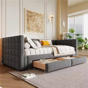 letto divano velluto grigio 90 x 200 cm