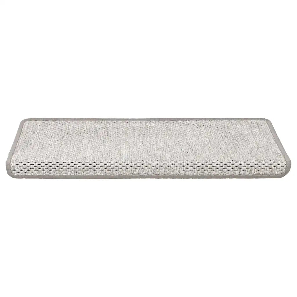 Tappeti Autoadesivi Scale Aspetto Sisal 15 pz | Gradini per Scale 65x21x4cm Platino