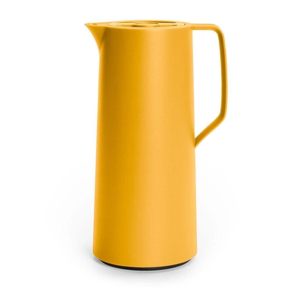 Emsa N41708 Motiva Caraffa Termica 1 L Quick-Press ampolla in vetro 12H caldo 24H freddo colore Giallo