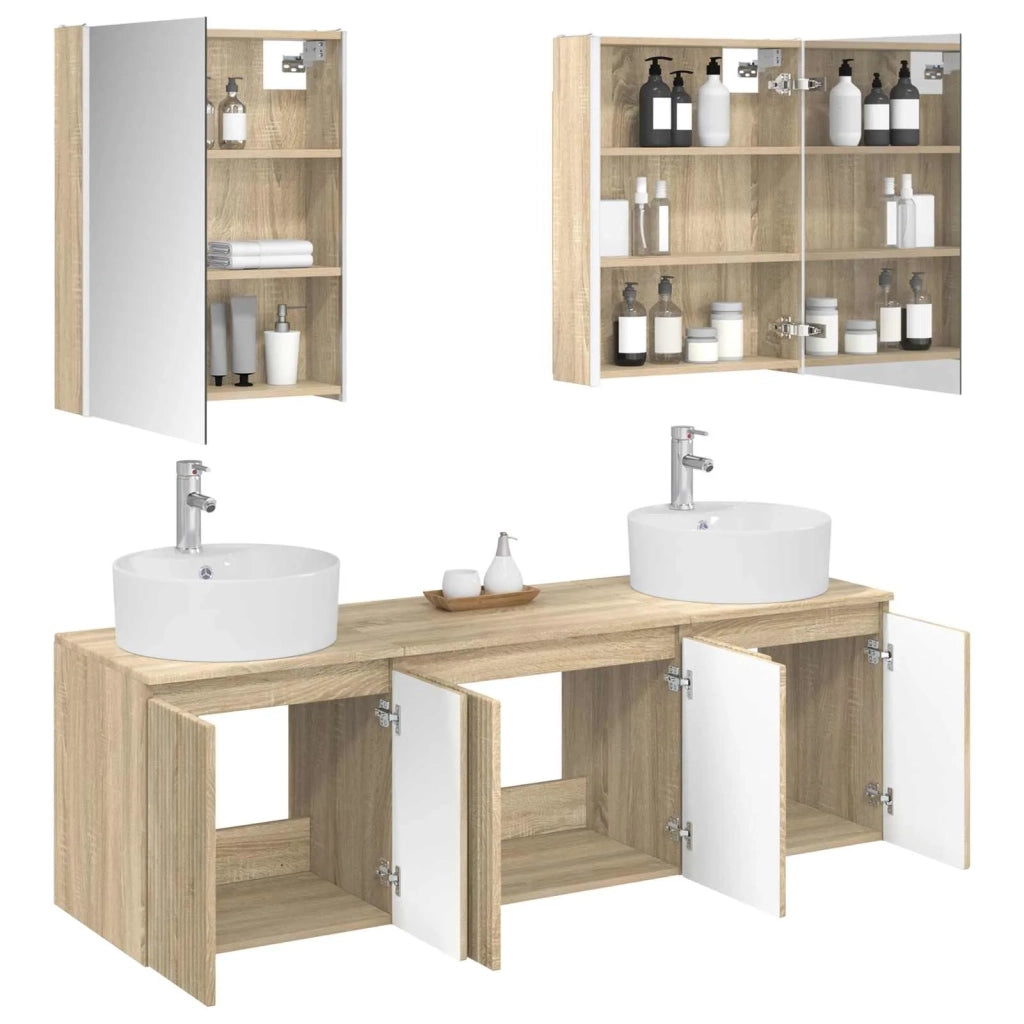 Set di Armadi da Bagno 5 pcs Rovere Sonoma Legno ingegnerizzato 3406449