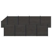 Pannello di Recinzione 9 pcs WPC e Alluminio Nero 3429427