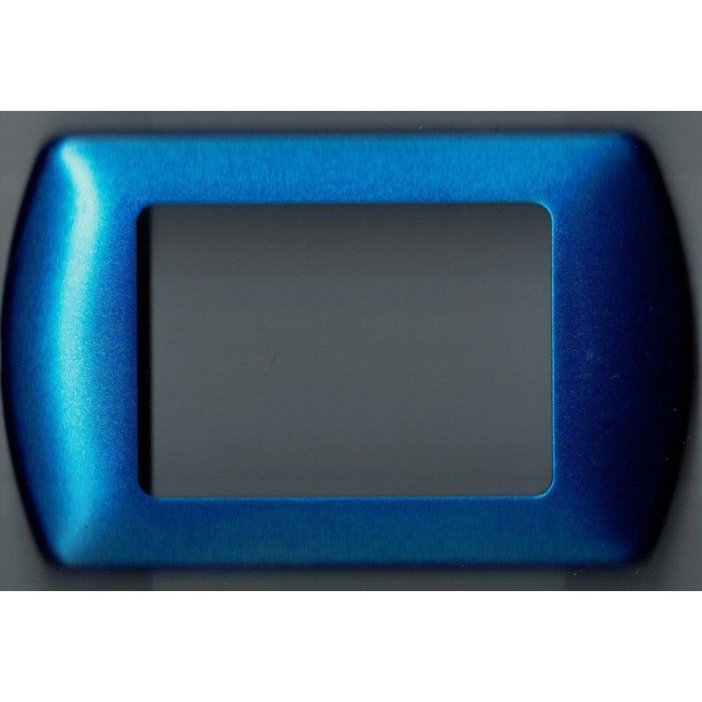 Trade Shop - Placchette Placche In Abs Compatibili Per Master Modo Colorra Placca Copriprese - Blu Elettrico -7 Fori     -