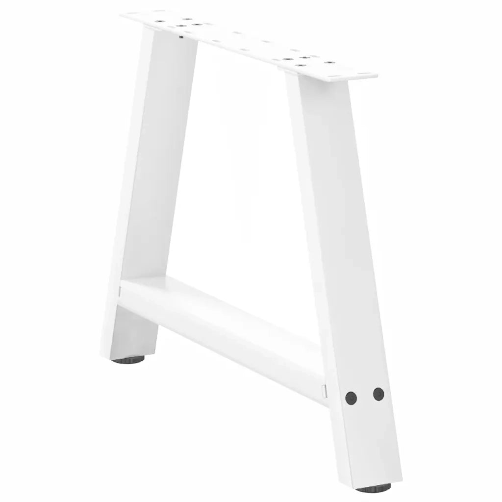 Gambe per Tavolino da Caffè a Forma di A 2 pz Bianche 70x(42-43) cm Acciaio 4012841