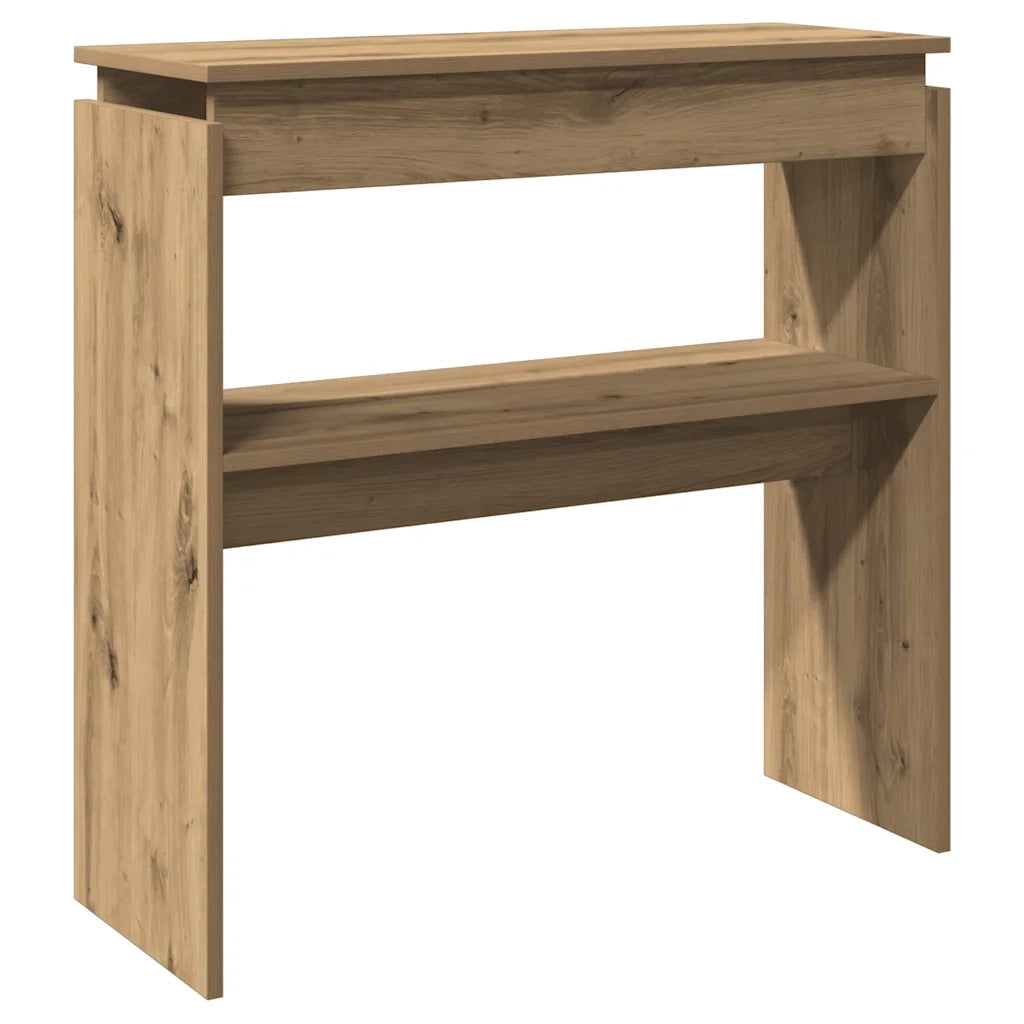 Tavolo Consolle Rovere Artigianale 80x30x80 cm in Truciolato 856625
