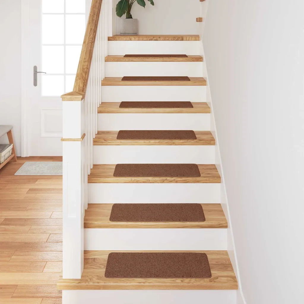 Tappetini Antiscivolo per Scale 15 pz | Gradini per Scale Giallo 60 x 25 cm PP