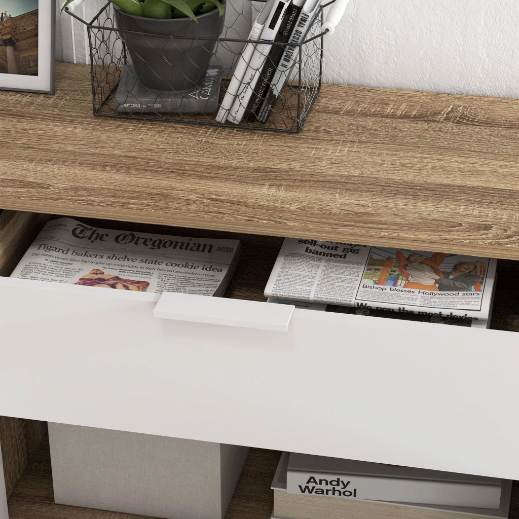 Mobile Multiuso Salvaspazio 95x35x85 cm in Truciolato Bianco
