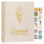 Giornale di gratitudine 4 mesi - Giornale di mindfulness - 5 minuti al giorno - 20 x 23 cm - Pagine non datate - Citazioni positive - Giornale per la riflessione