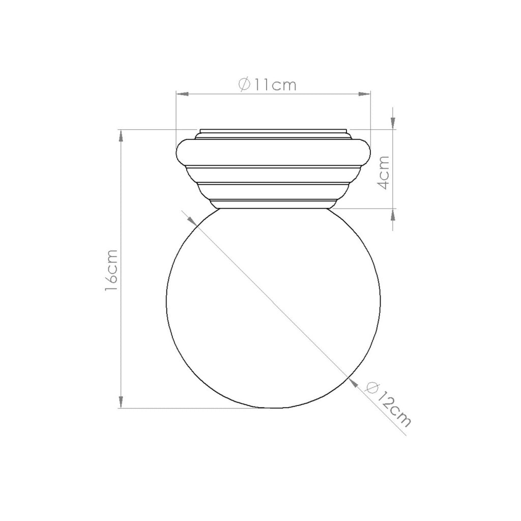Plafoniera bagno sfera vetro opale arancio IP44 G9