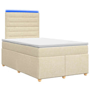 Letto box spring con materasso Crema 120 x 190 cm Tessuto 3455299