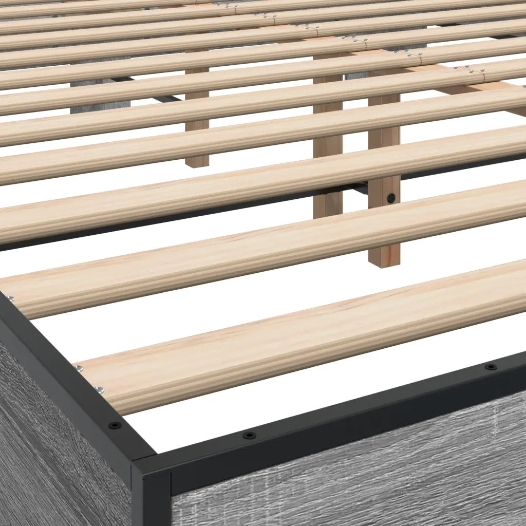 Giroletto Grigio Sonoma 150x200 cm in Legno Multistrato Metallo