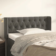Testiera ad Orecchio Grigio Scuro 103x16x78/88 cm in Velluto 3119147