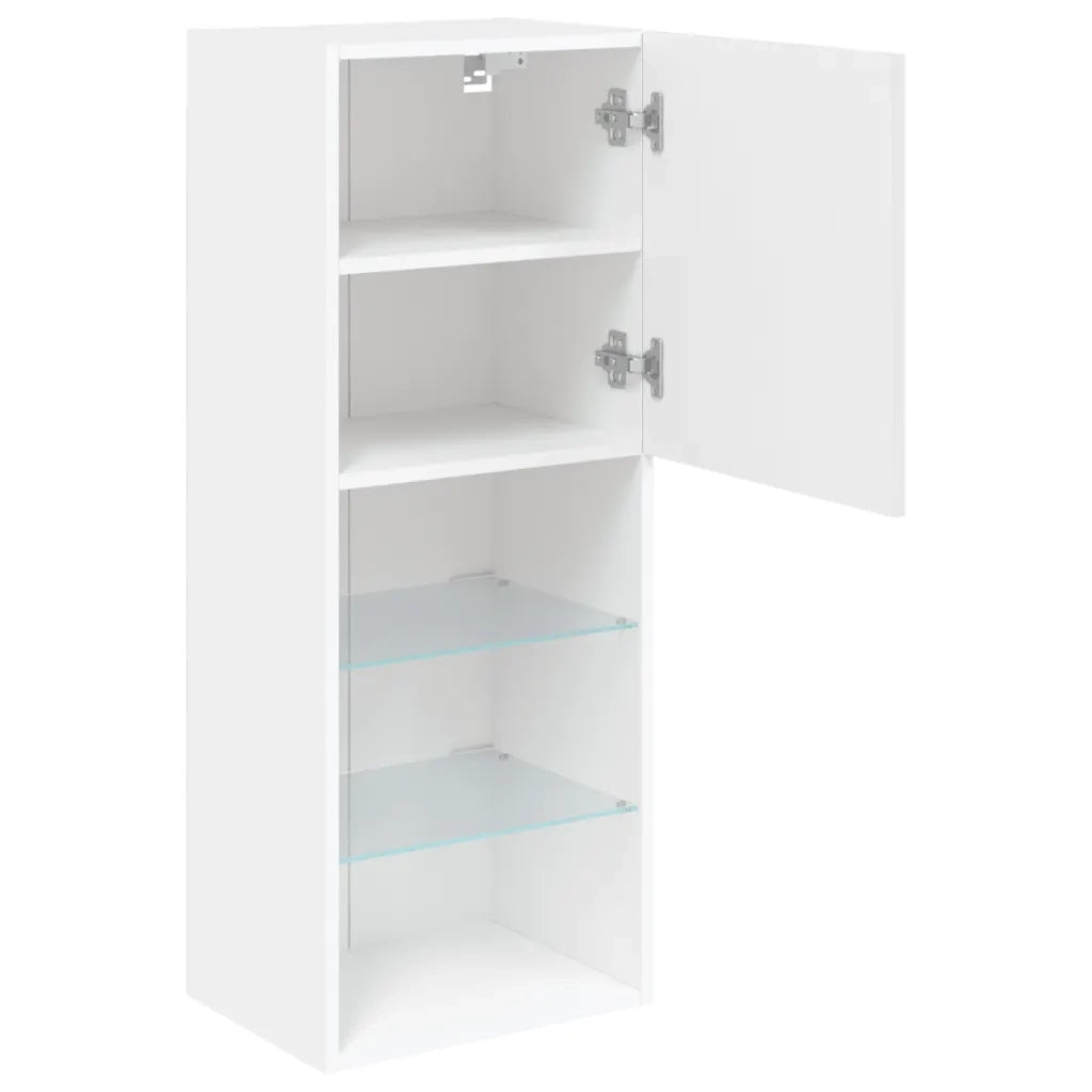 Mobile TV con Luci LED-Credenza TV-Console TV Bianco 40,5x30x102 cm