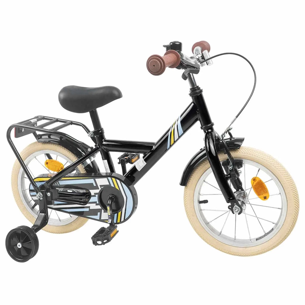 Bicicletta per Bambini 16 Pollici per bambini di 4-6 anni Nero 42009485