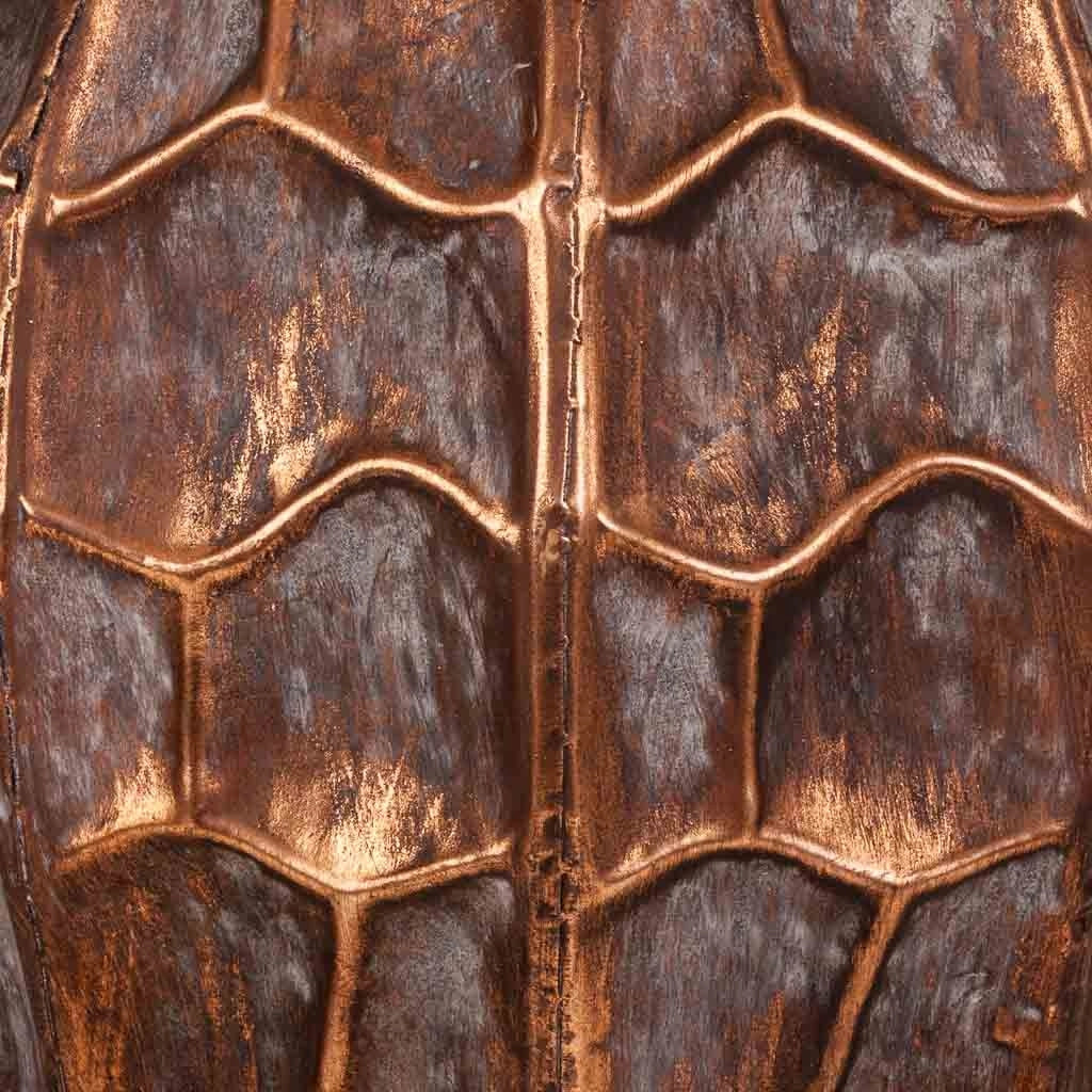 Fioriera in metallo dorato 33x33x35h