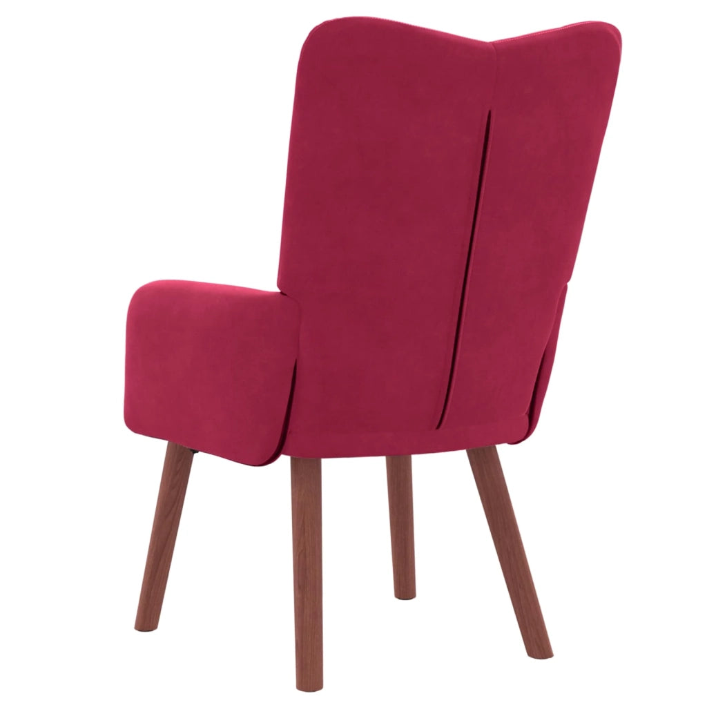 Divano Sedia-Poltrona Rosso Vino 63 x 67 x 94 cm Velluto 107010