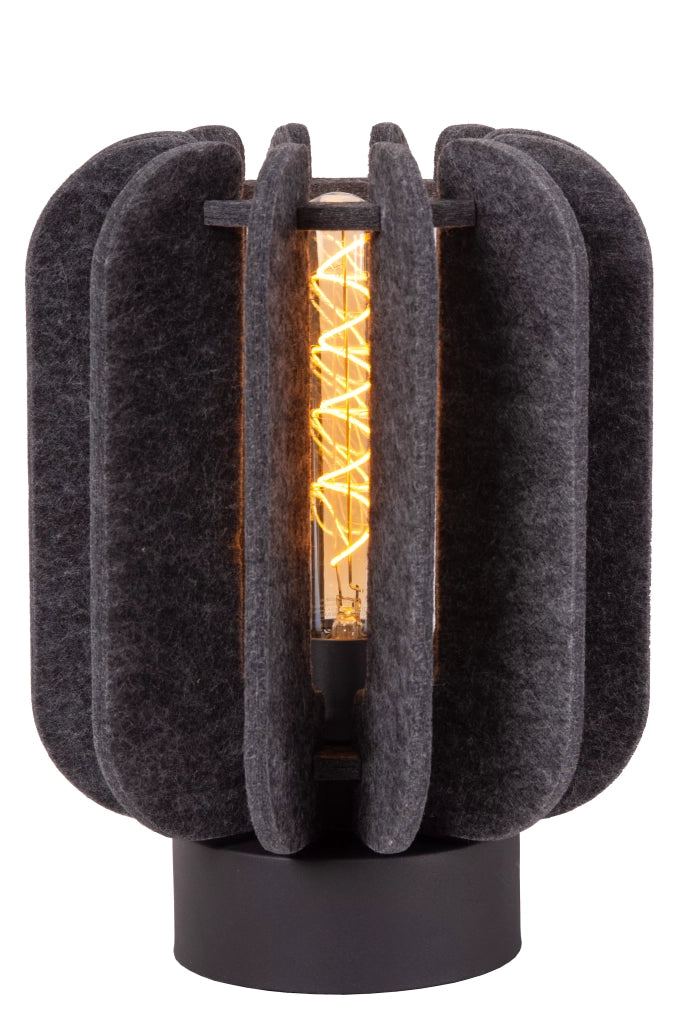 Lampada da tavolo Lucide Rafal grigio/nero E27 31cm