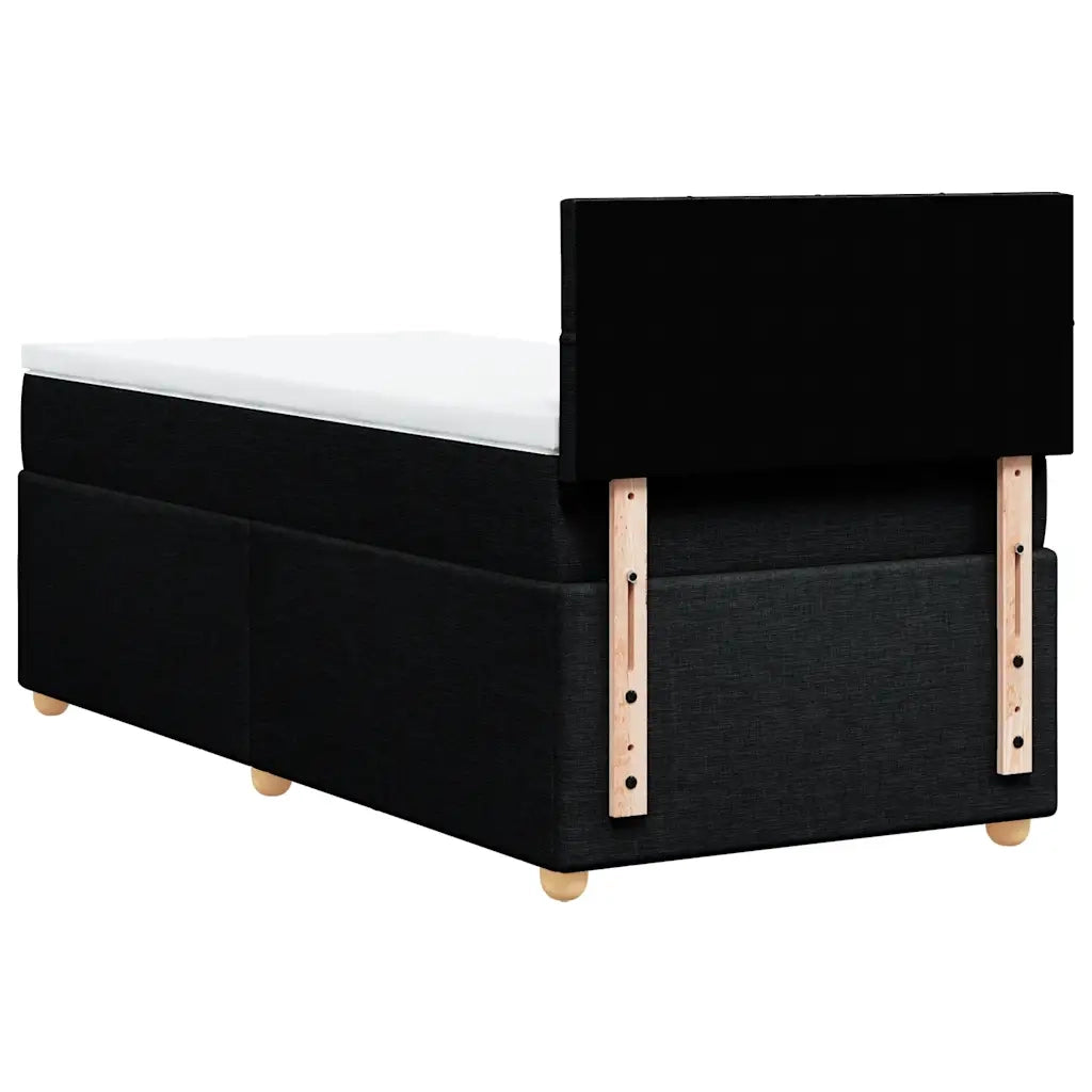 Giroletto a Molle con Materasso Nero 90x190 cm in Tessuto 3288837