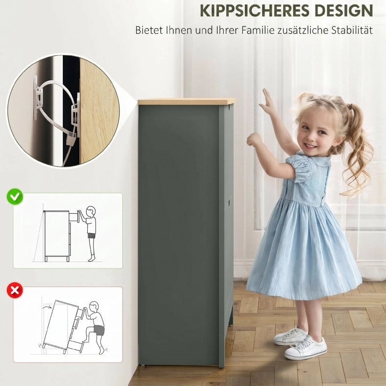SCARPIERA con 2 ante ribaltabili 72x26x80 cm Grigio chiaro Legno