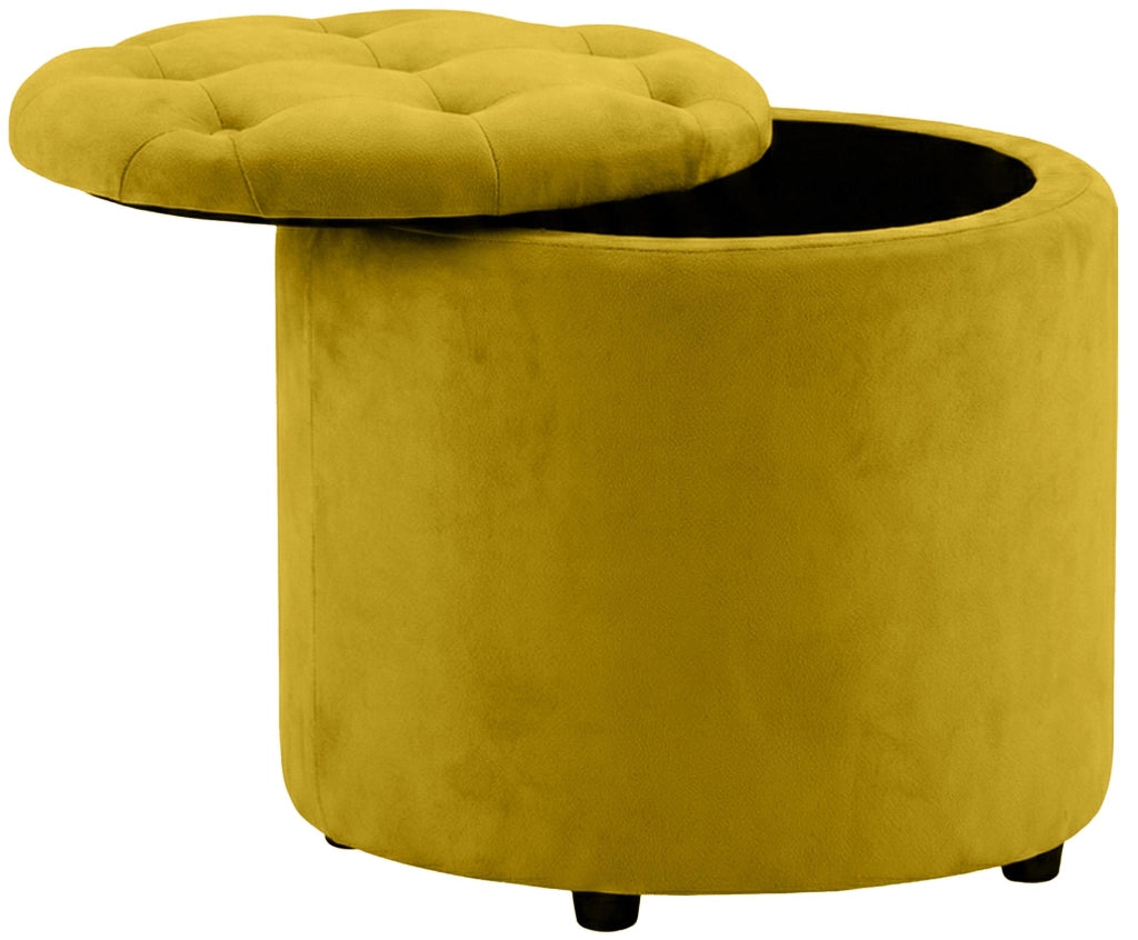 Pouf Contenitore Pantin In Velluto giallo