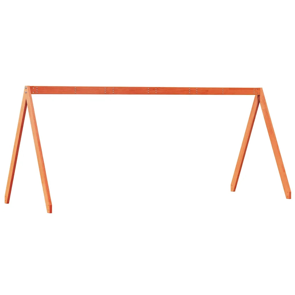 Tetto Letto Bambini Marrone Cera 199x80,5x88 cm Massello Pino