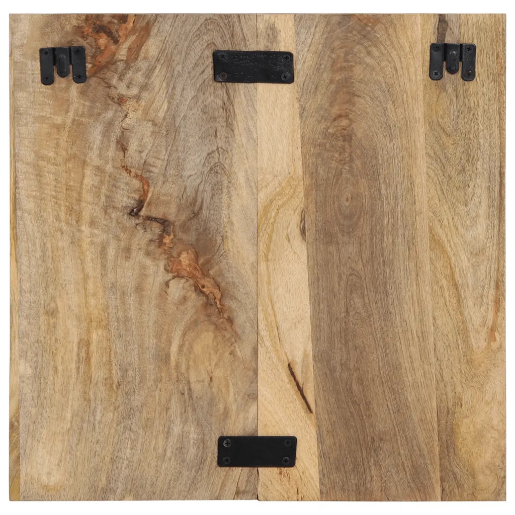 Comodino 50x27x50 cm in Legno Grezzo Massello di Mango 4017522