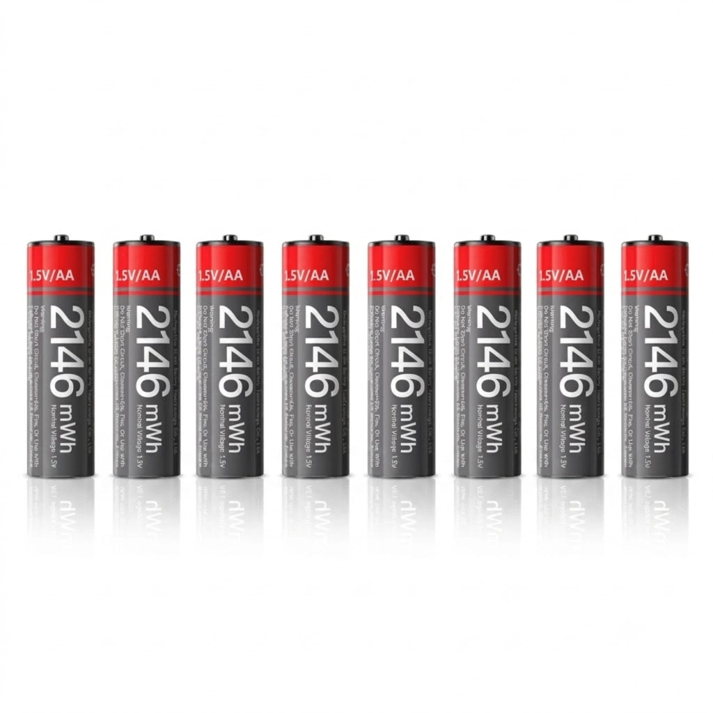 8x Batterie AA Litio 1430mAh 1.5V 2146mWh Ricaricabili USB-C Nero / Rosso Yesido