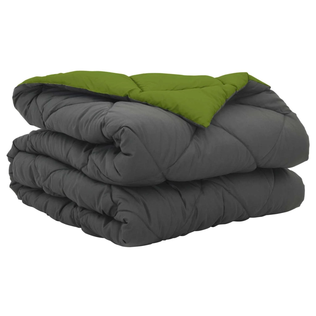 Duvet Estivo Verde e Antracite 200 x 135 cm Microfibra 42025440