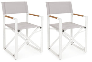 Set 2 Sedie Pieghevoli da Regista 51x54x86 cm in Alluminio Lagun Bianca