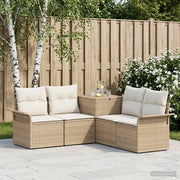 Set di divani 5 pz Beige e Bianco Crema 3447742
