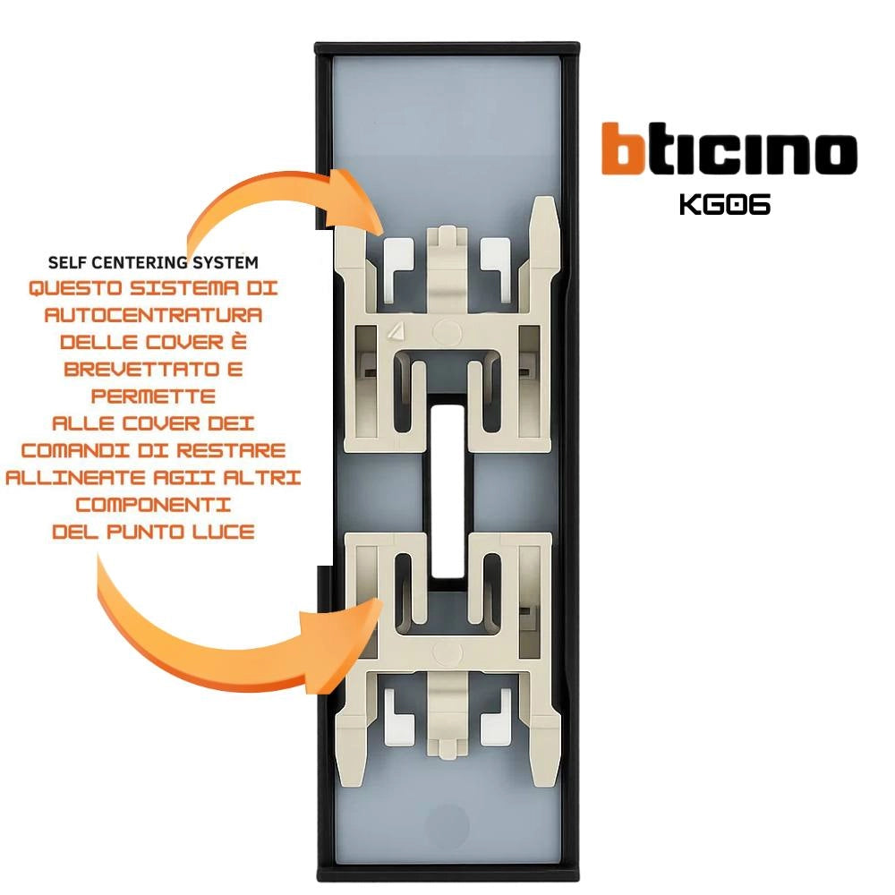 Bticino living now cover comando tapparelle compatibile k4027 *** colore nero, confezione 1
