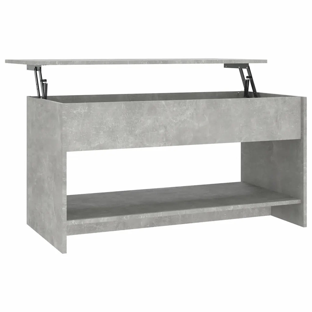 Tavolino salotto | Tavolino da caff¨¨ | Tavolino da Soggiorno Grigio Cemento 102x50x52,5cm Legno Multistrato