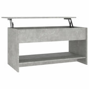 Tavolino salotto | Tavolino da caff¨¨ | Tavolino da Soggiorno Grigio Cemento 102x50x52,5cm Legno Multistrato