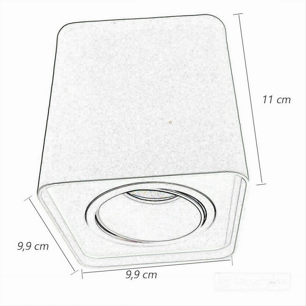 Trade Shop - Portafaretto Orientabile Da Soffitto Bianco Per Faretto Gu10 / Gu5.3 P34-gu10-b1 -