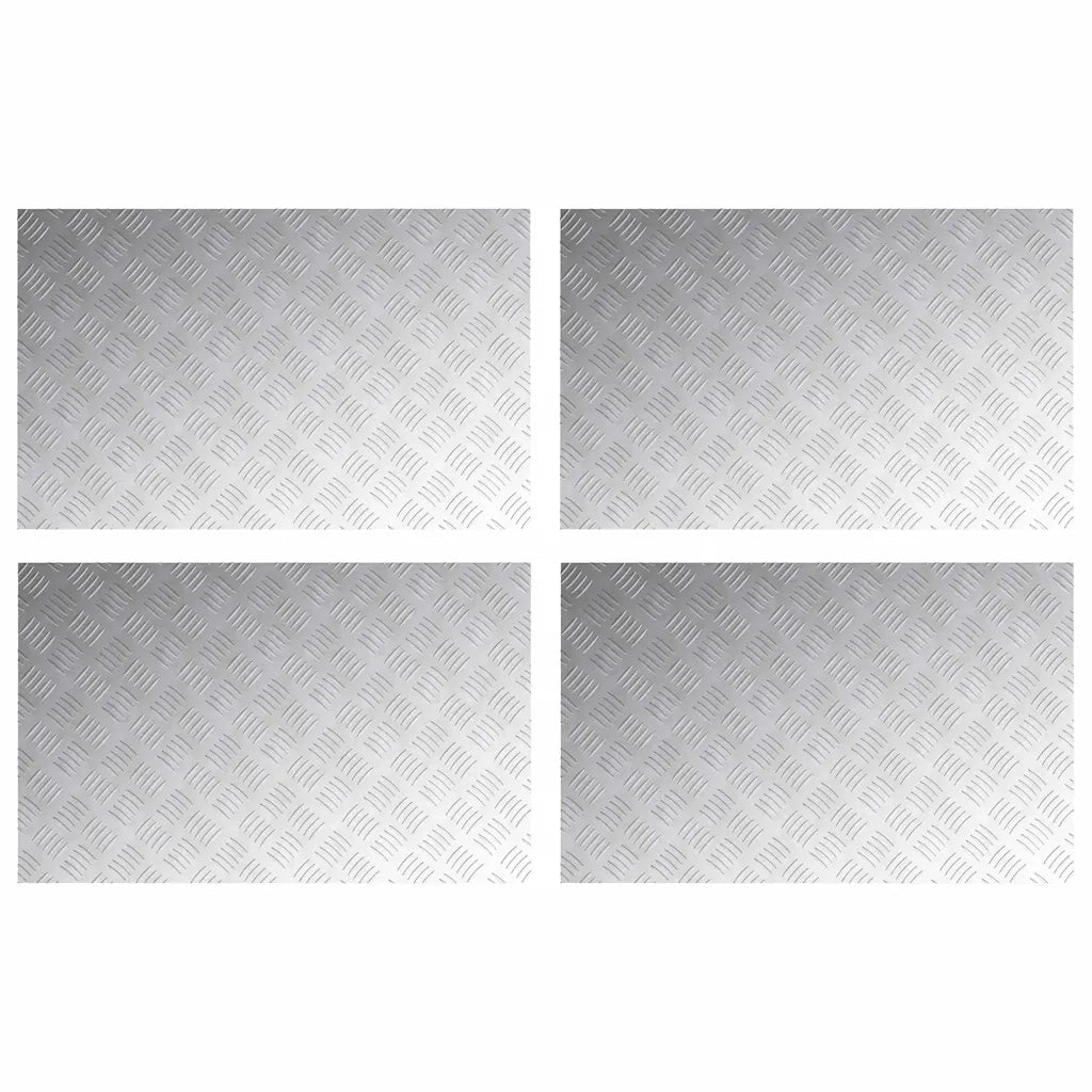 Gradini per Scale 4 pcs Argento 80 x 50 cm Alluminio 4104358
